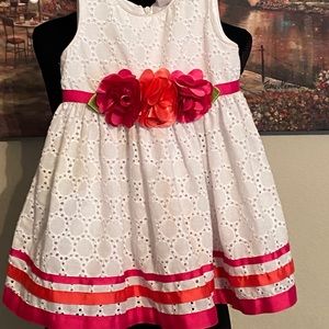 Sweet Heart Rose dress Pink & White